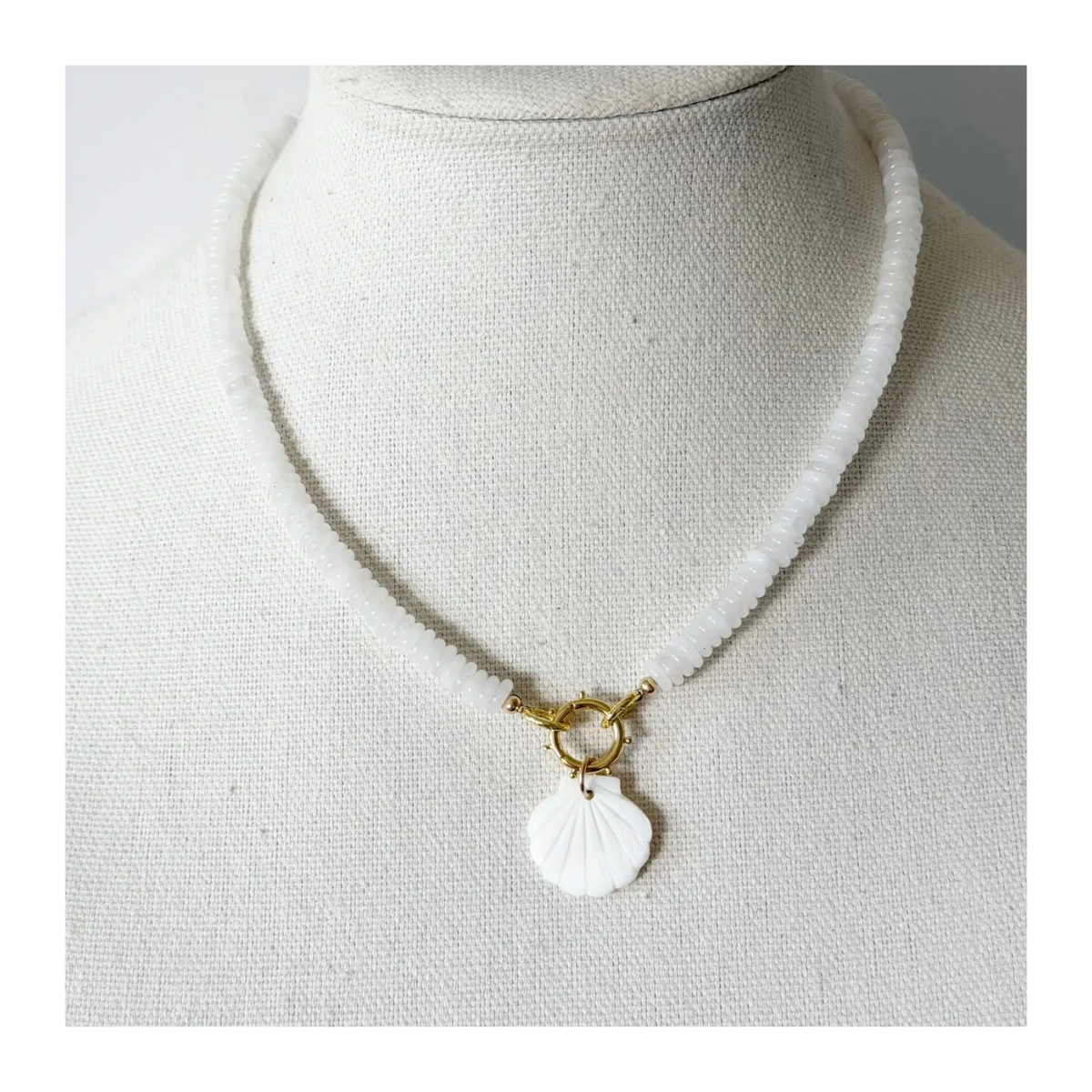 Beaded Shelly Necklace - Joanna A. Boutique