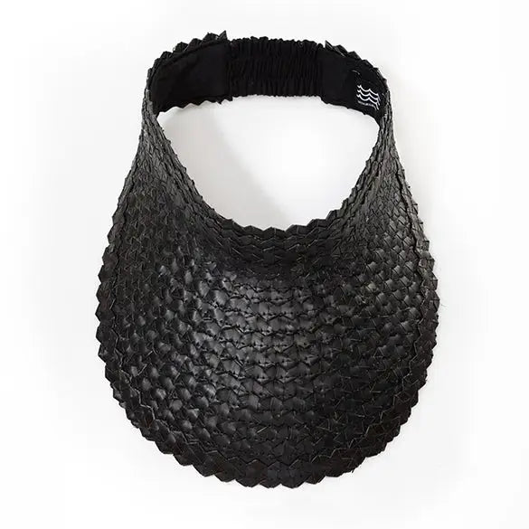Playa Raffia Visor | Solid Black - Joanna A. Boutique
