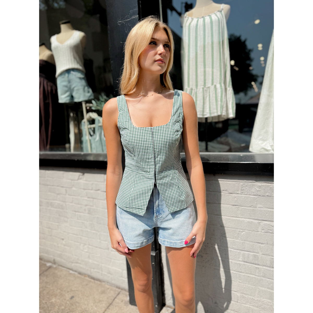 Bianca Gingham Vest - Joanna A. Boutique
