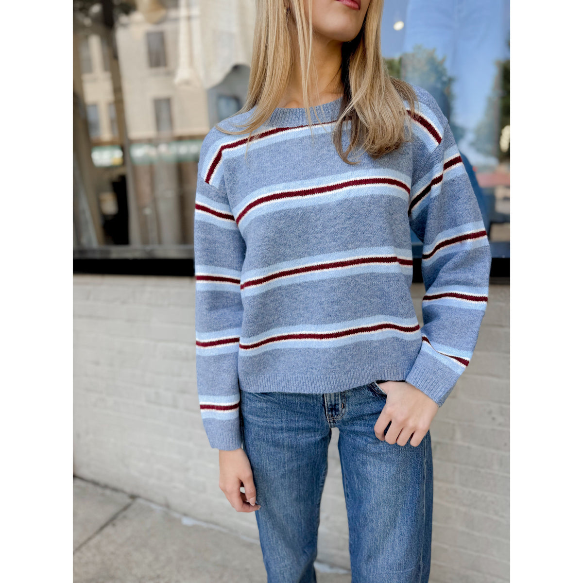 Hudson Stripe Sweater - Joanna A. Boutique