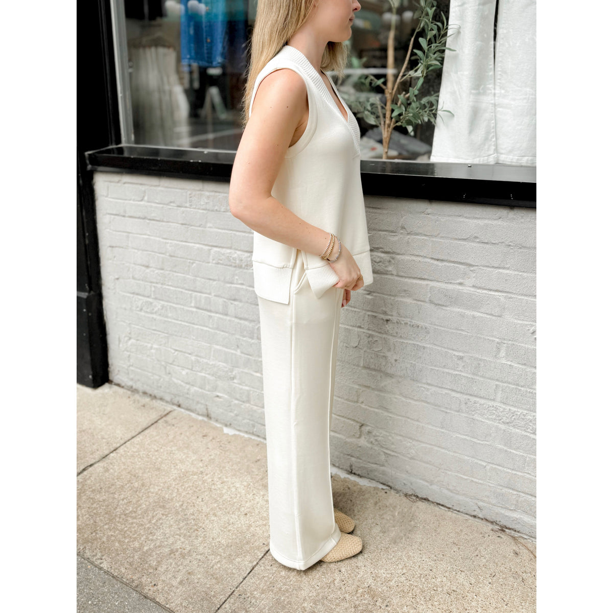 Wide Leg Pant 30 | Pristine - Joanna A. Boutique