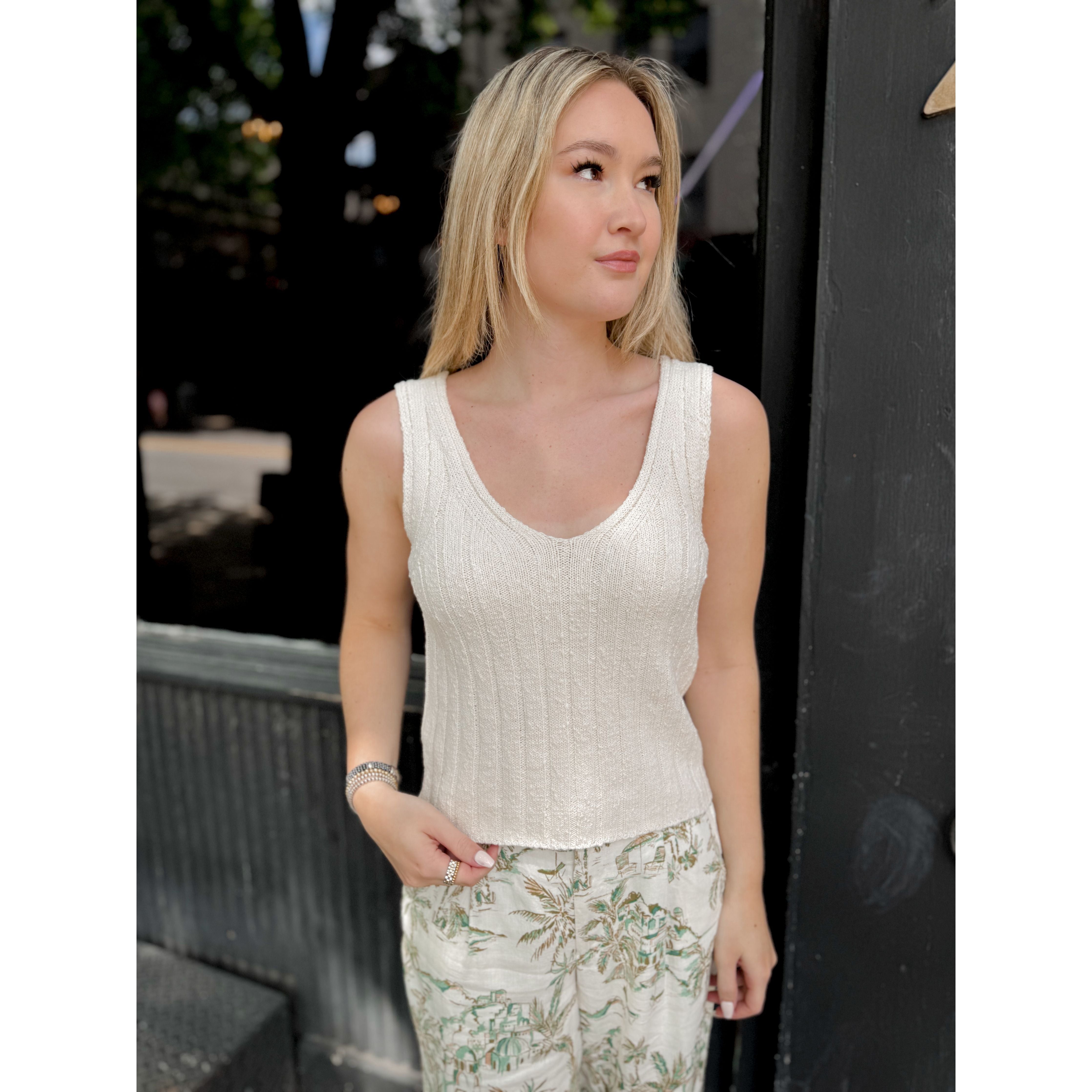 Acadia Sweater Tank | Island Coconut - Joanna A. Boutique
