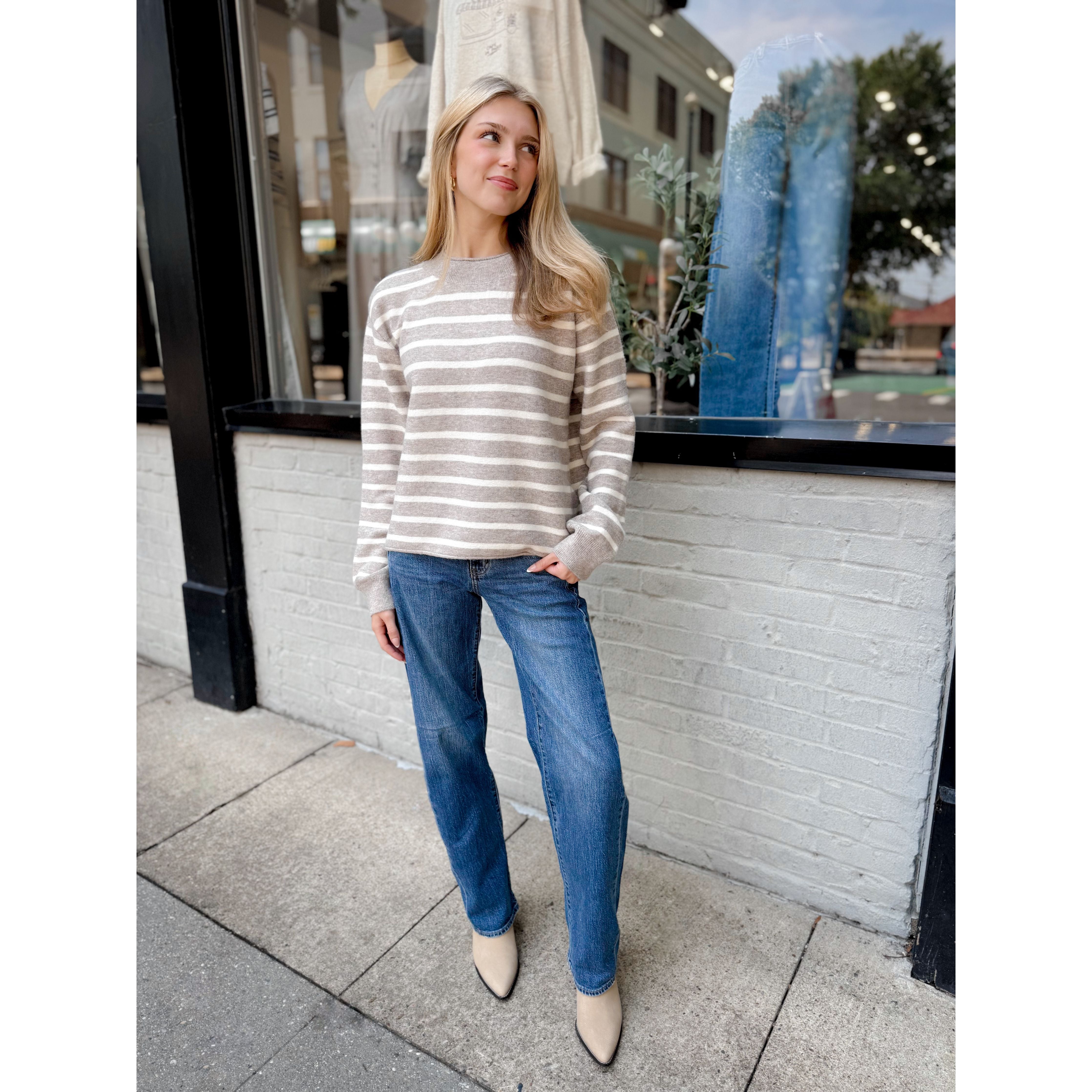 Winona Striped Sweater - Joanna A. Boutique