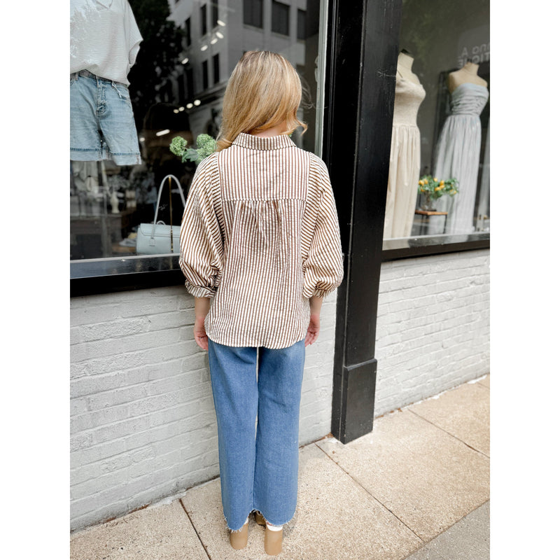 Monterey Dolman Button Up | Taupe - Joanna A. Boutique