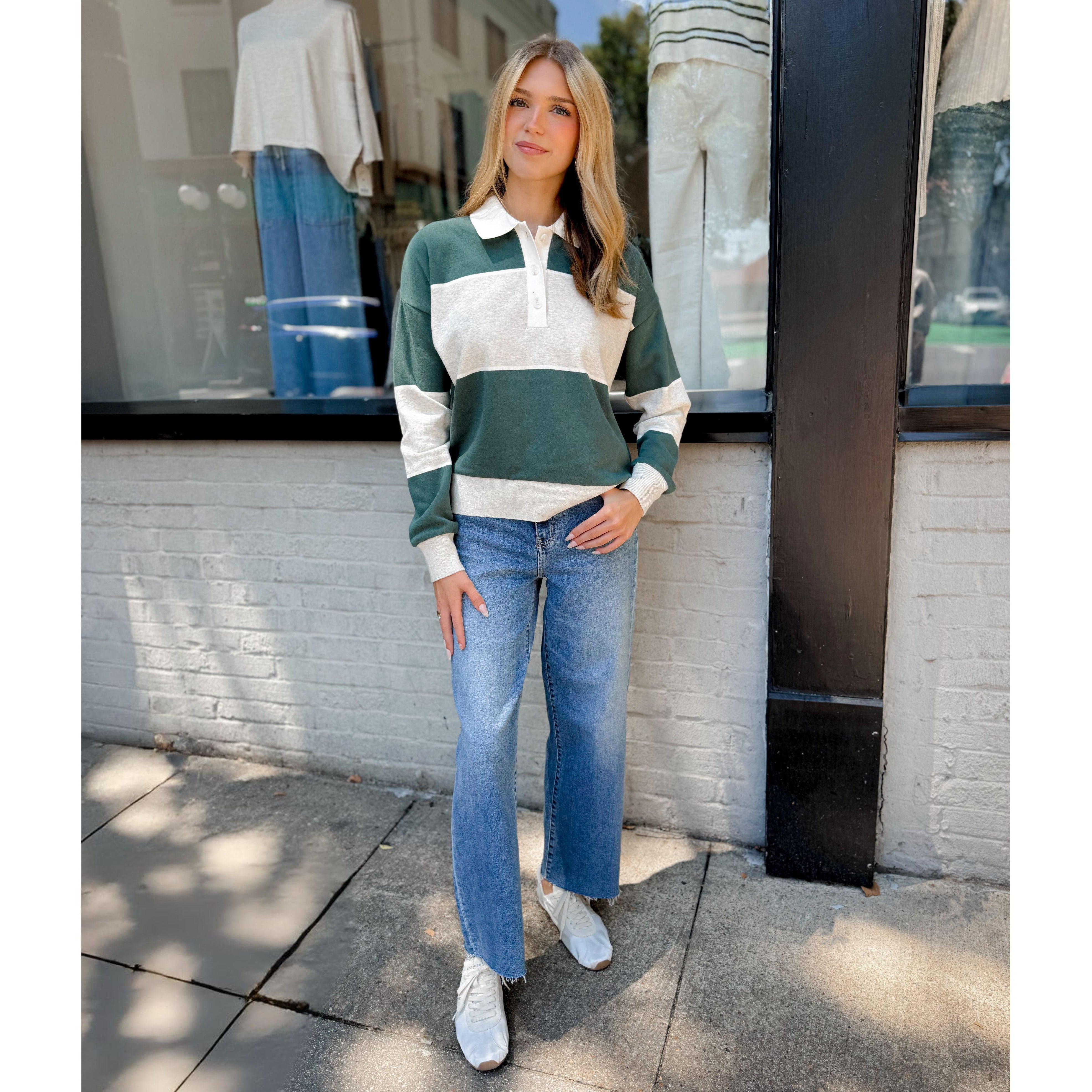 Study Break Polo Sweater - Joanna A. Boutique