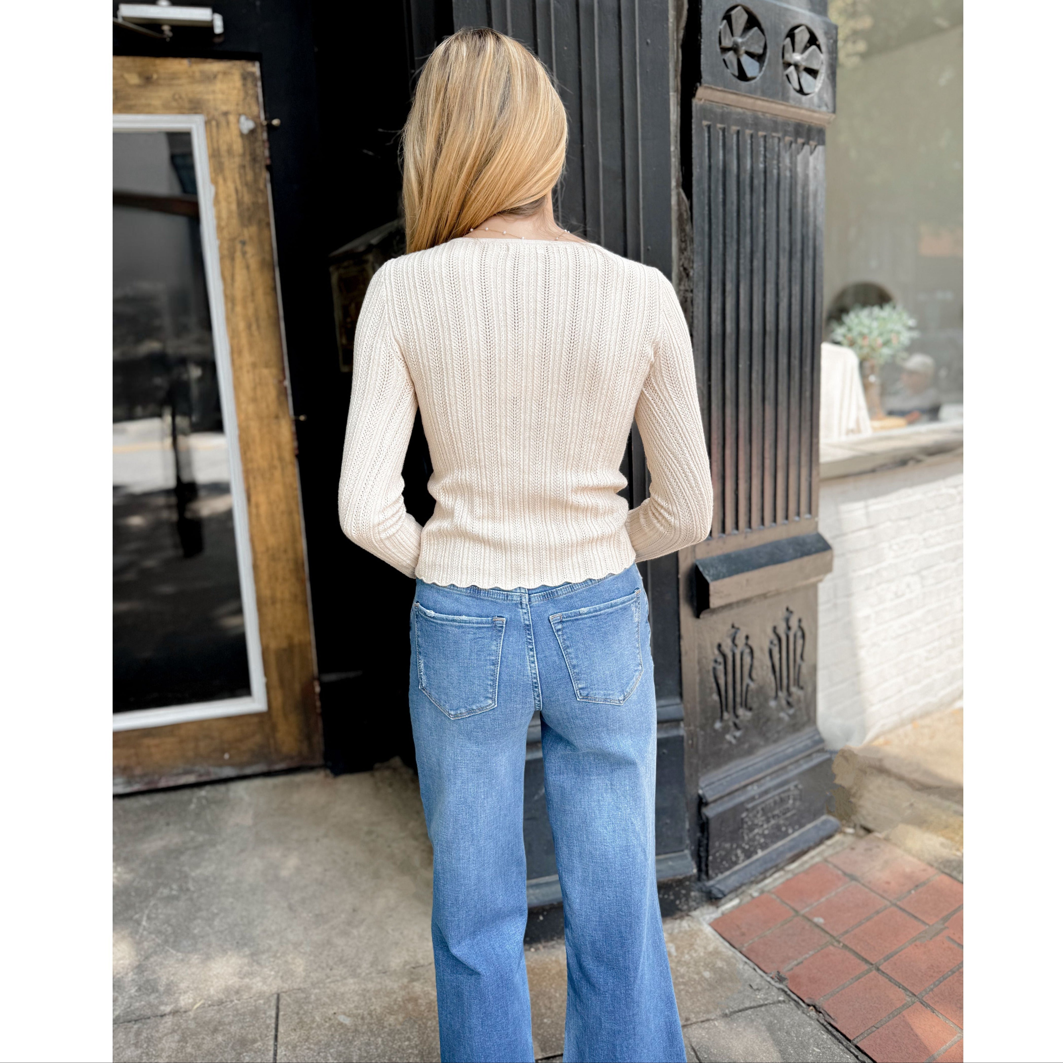 Landa Pointelle Top - Joanna A. Boutique