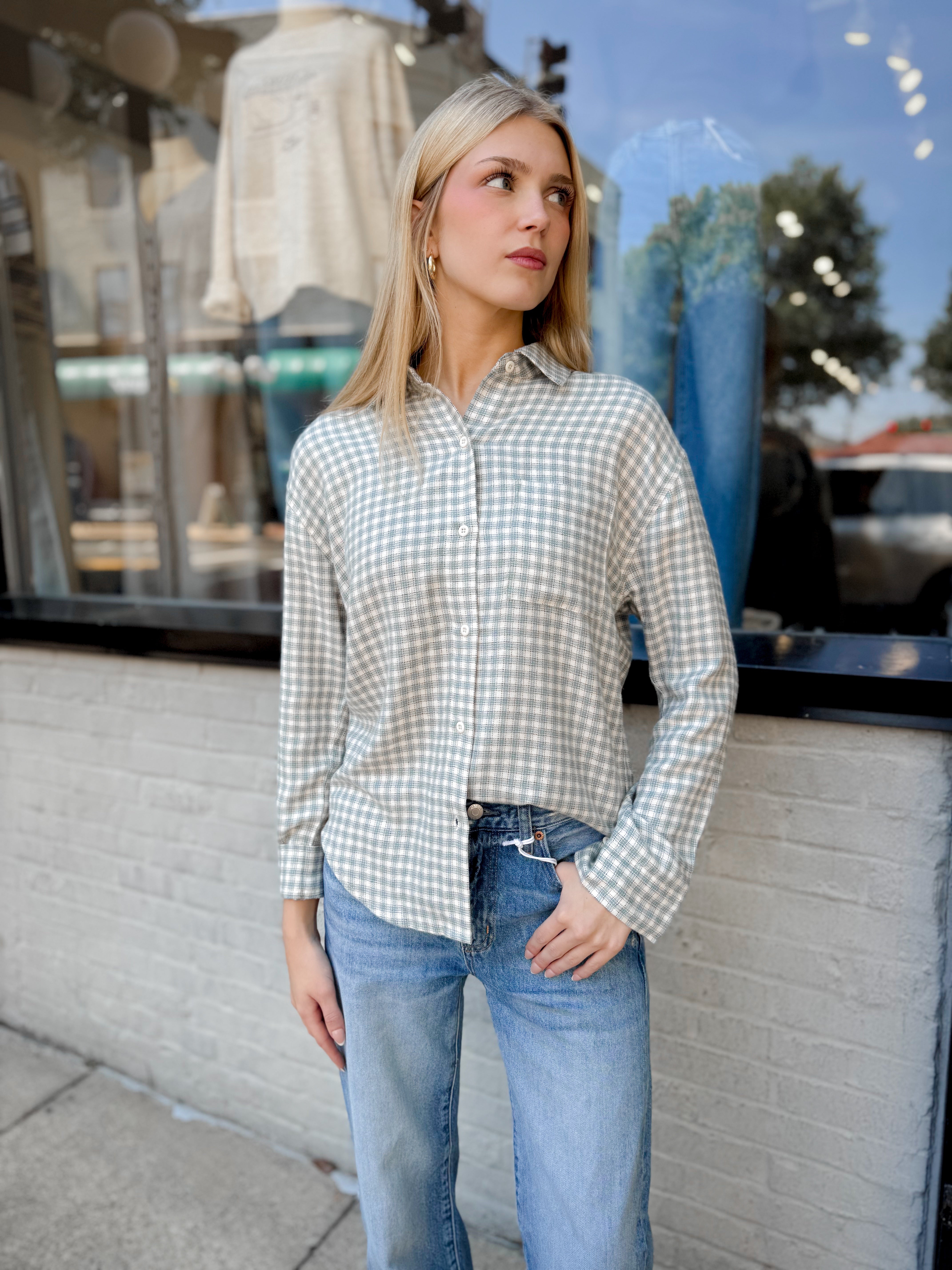 River Plaid Button Up