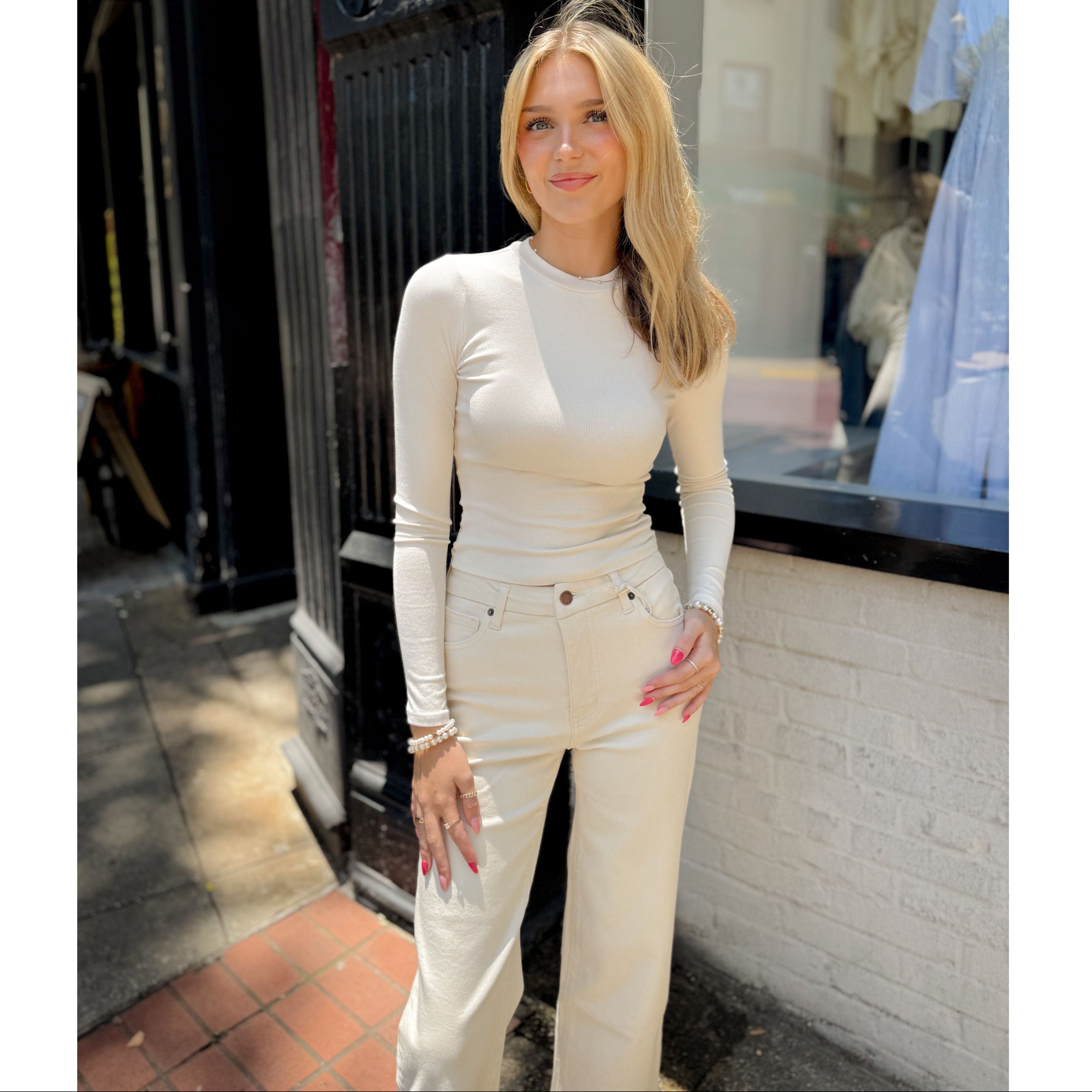 Ronan Top | Cream - Joanna A. Boutique