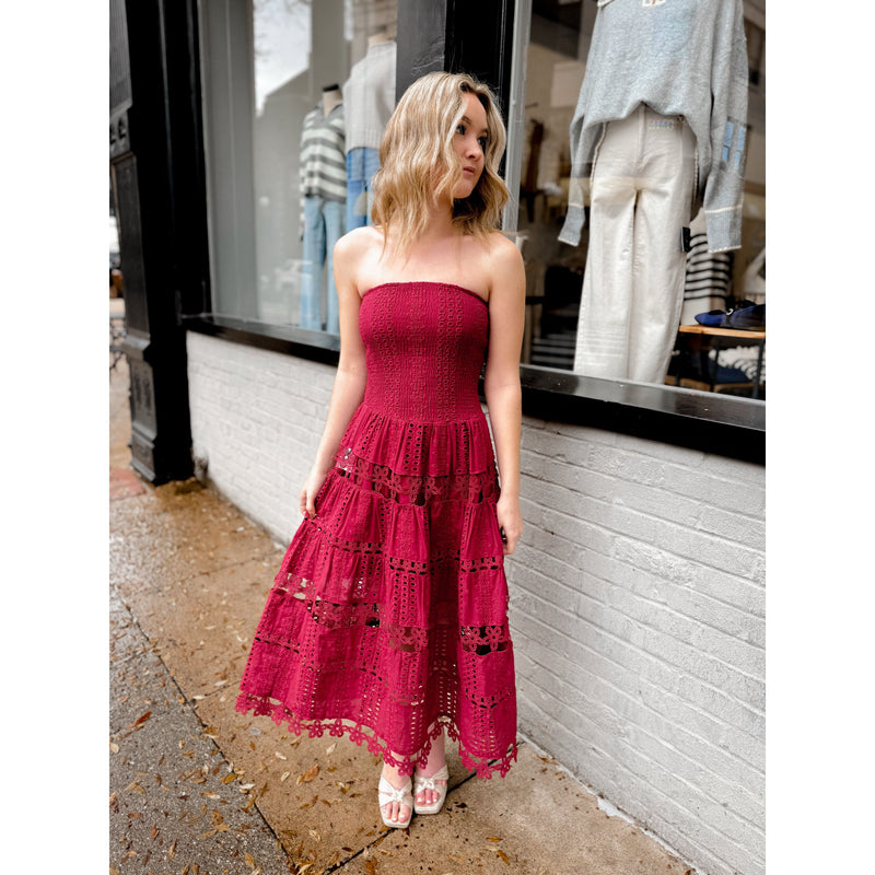 Mimi Eyelet Midi Dress