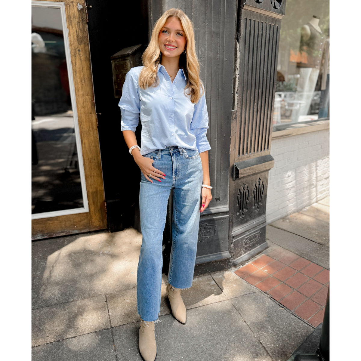 Phoebe Button Down - Joanna A. Boutique
