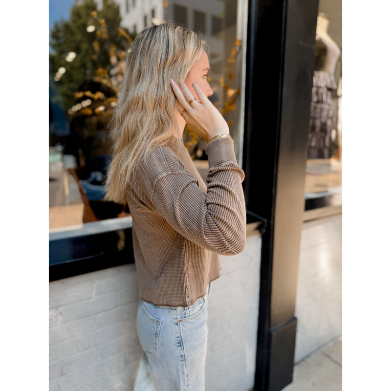 Angel Mini Thermal Top | Suede - Joanna A. Boutique