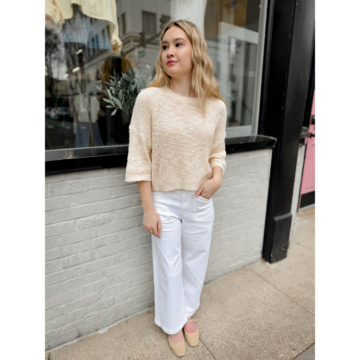 Sandpiper Knit Tee - Joanna A. Boutique