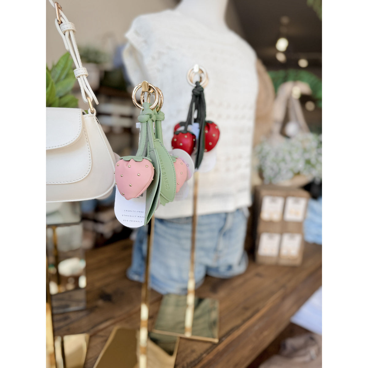 Strawberry Bag Charm | Pink - Joanna A. Boutique