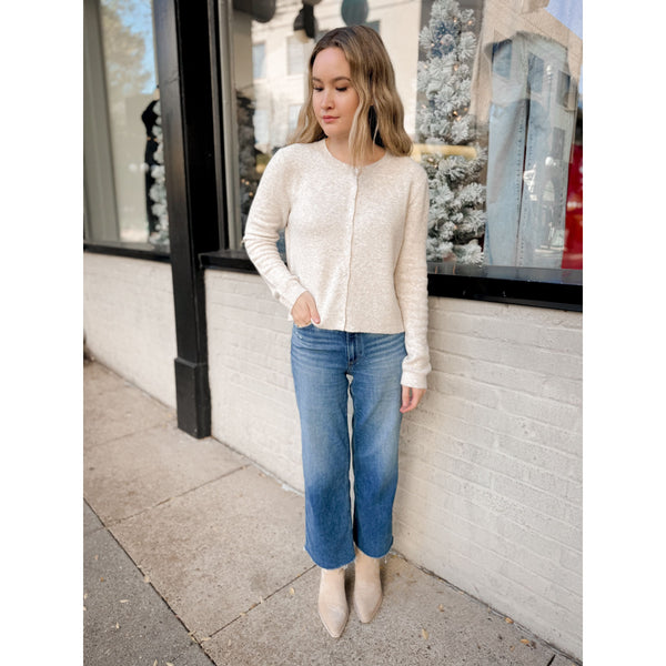 Medina Cardigan | Light Oatmeal Heather
