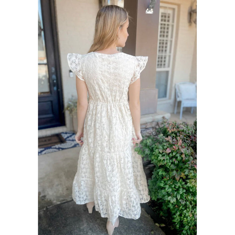 Jane Flutter Sleeve Maxi Dress - Joanna A. Boutique