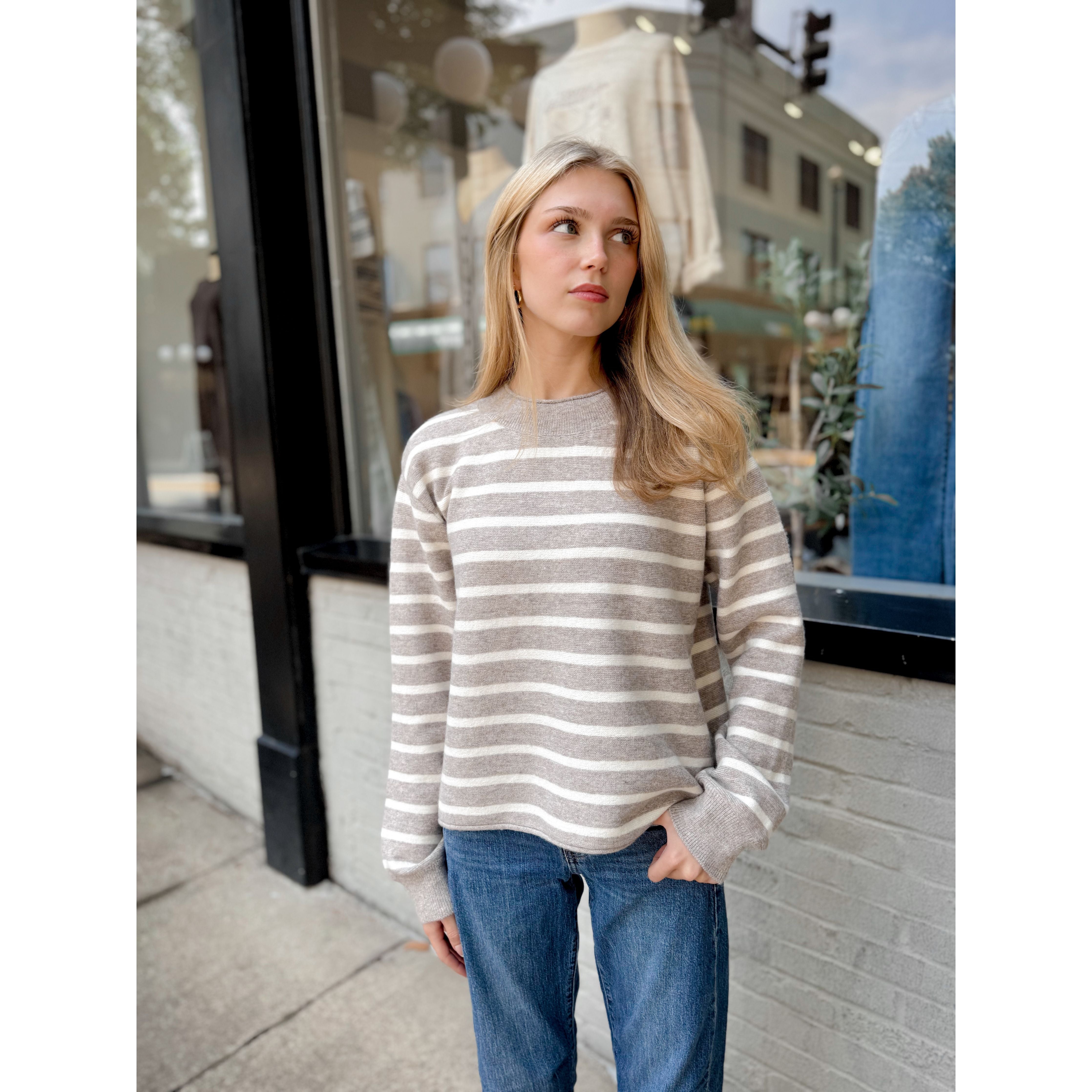 Winona Striped Sweater - Joanna A. Boutique