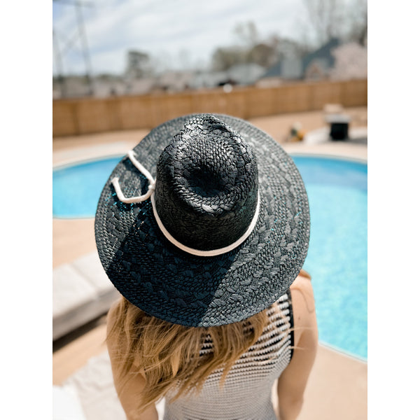 Mojave Woven Hat | Black - Joanna A. Boutique