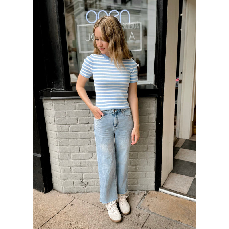 Aberdeen Wide Leg Jean | Light Indigo