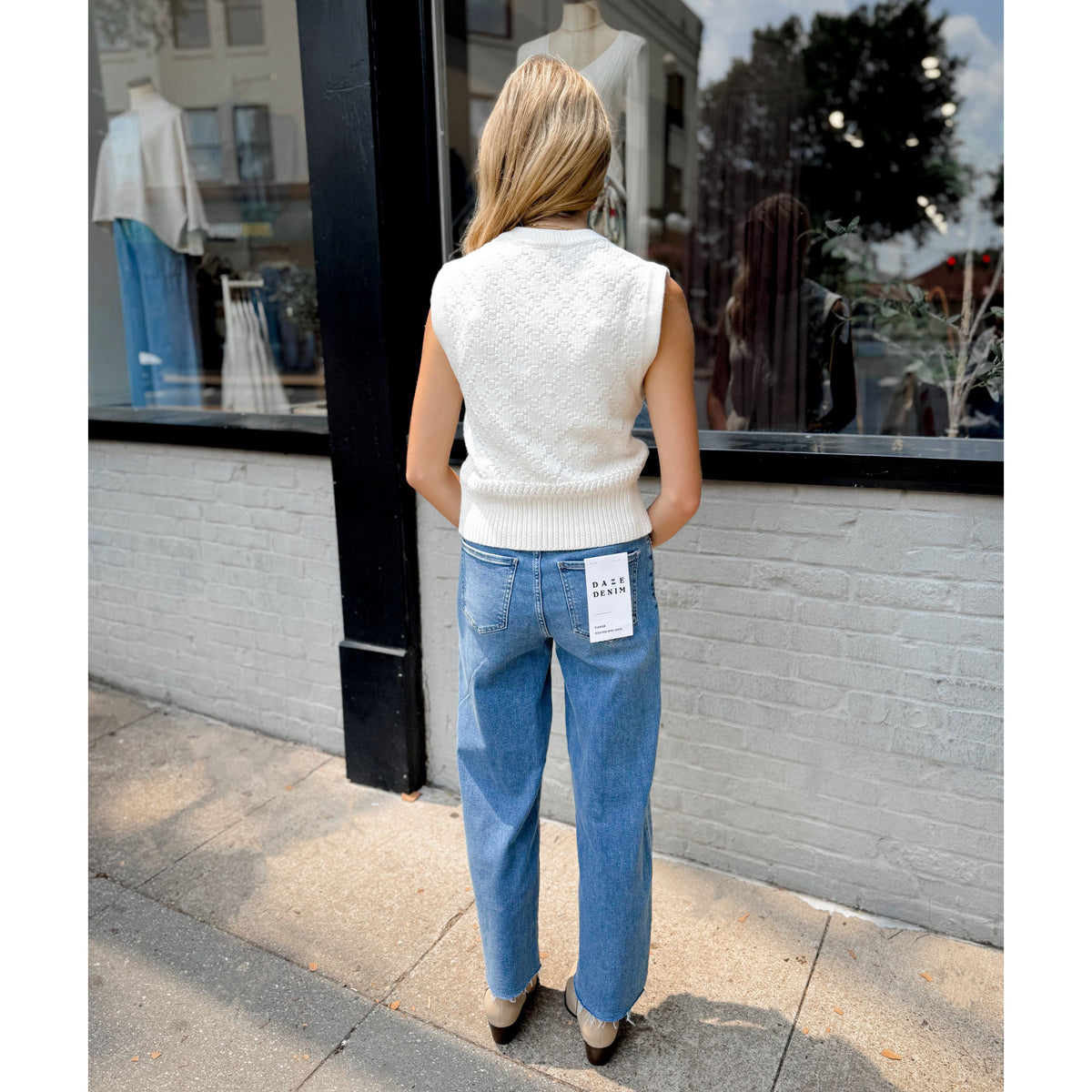 Benson Sweater Vest | Shell - Joanna A. Boutique