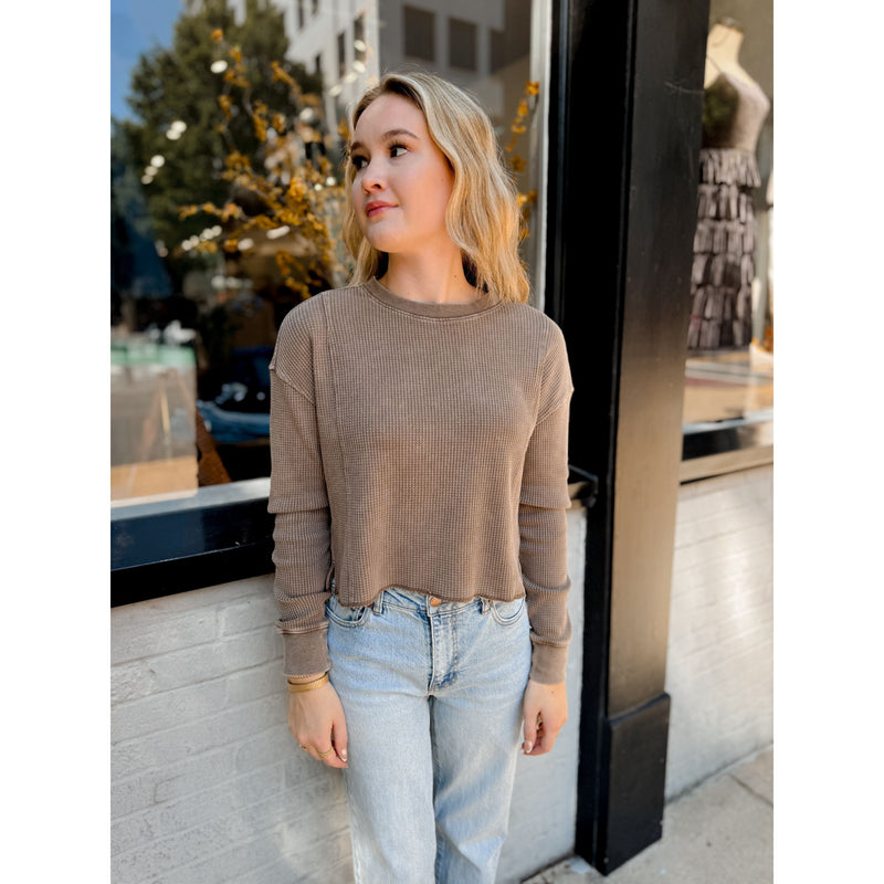 Angel Mini Thermal Top | Suede - Joanna A. Boutique