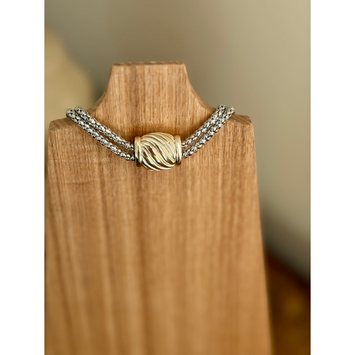 Golden Barrel Necklace - Joanna A. Boutique