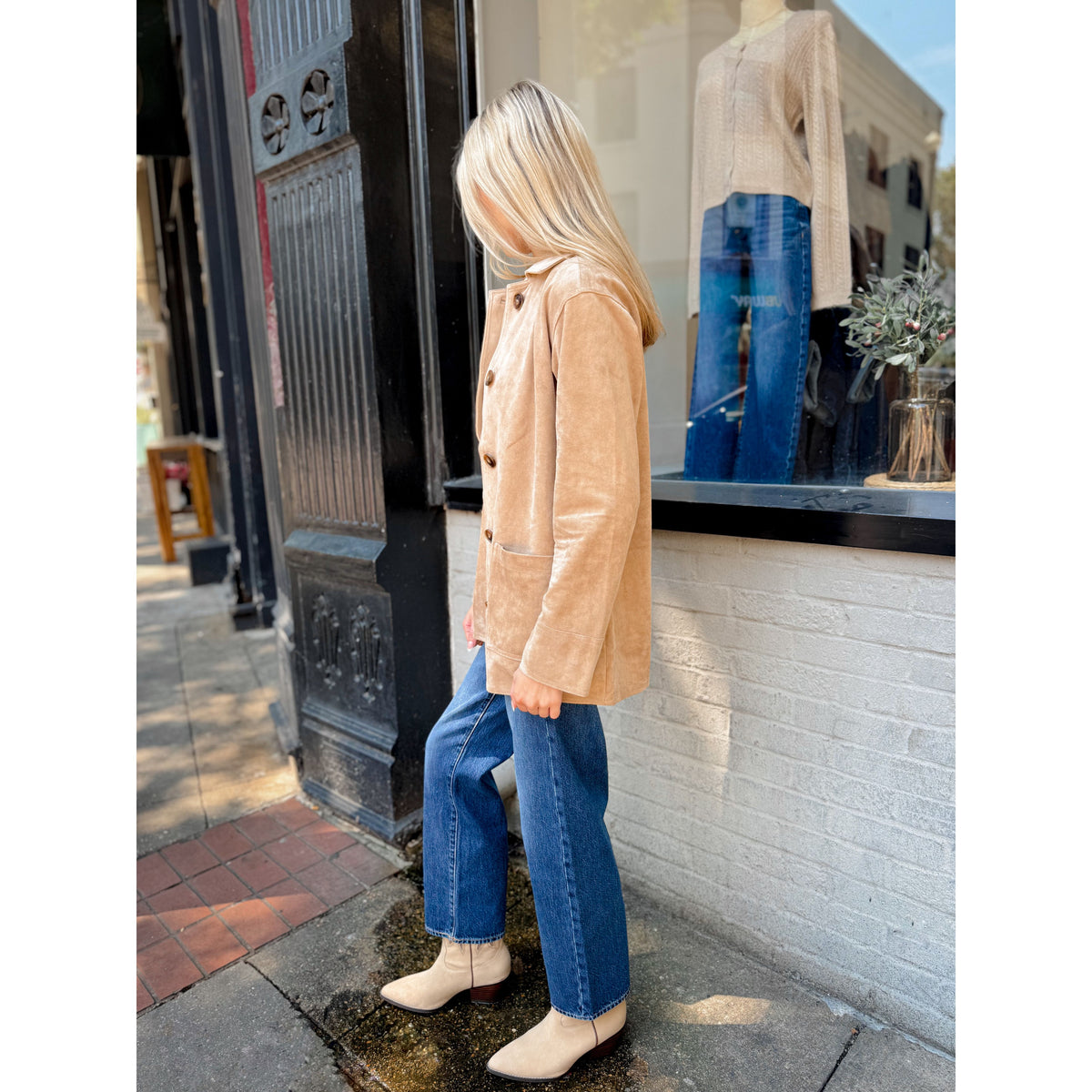 Decker Faux Suede Chore Coat