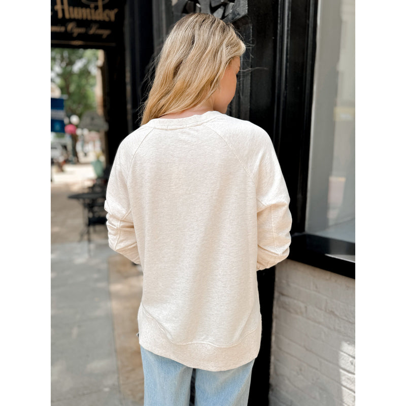 Weekender V Neck | Light Oatmeal Heather