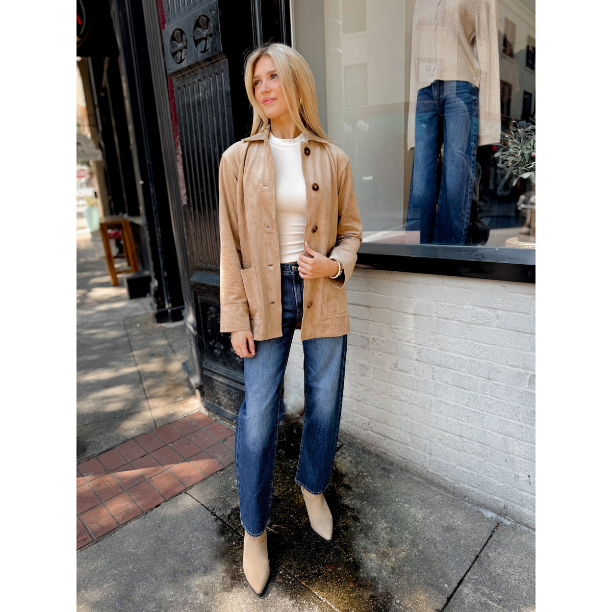 Decker Faux Suede Chore Coat