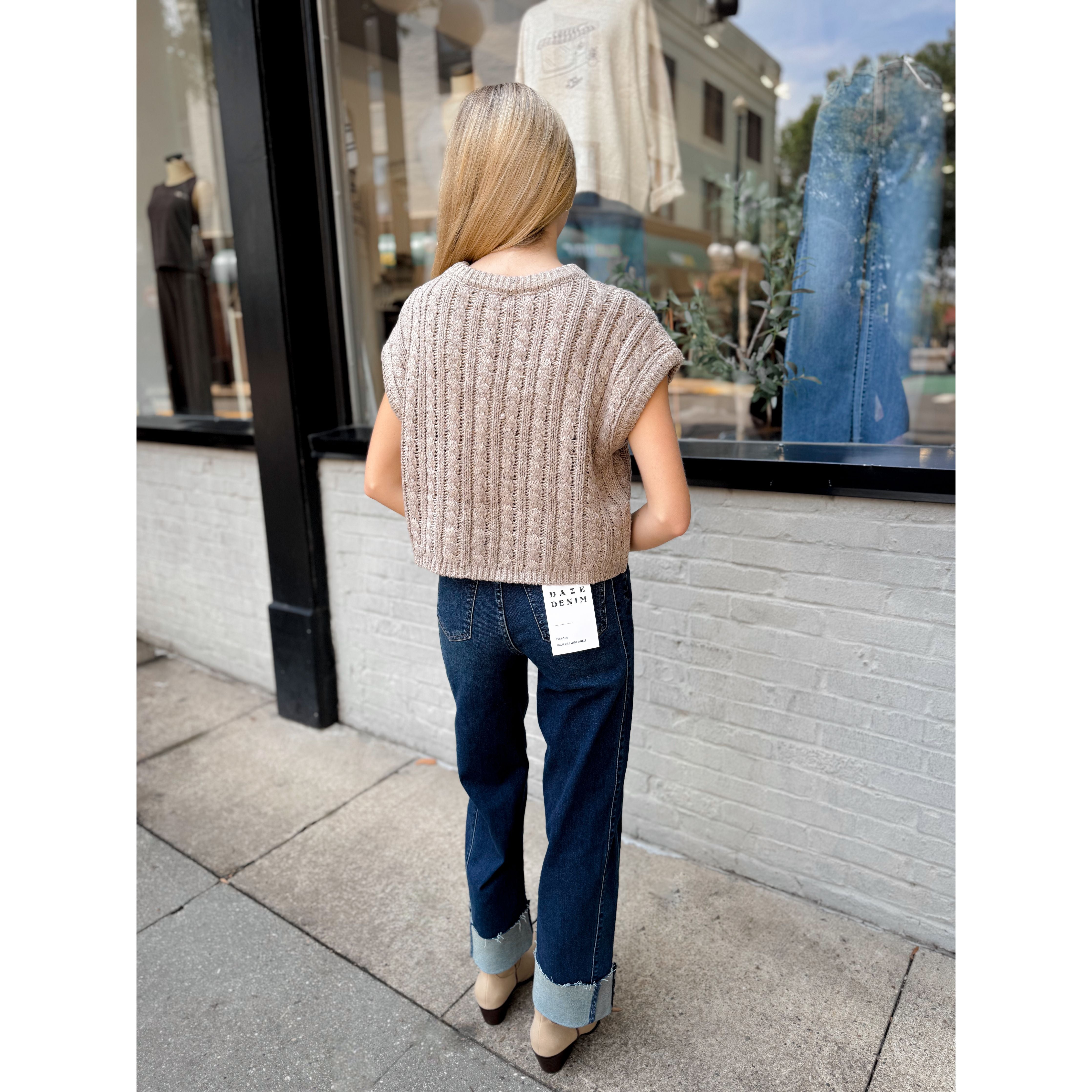 Effortless Cable Knit Sweater - Joanna A. Boutique