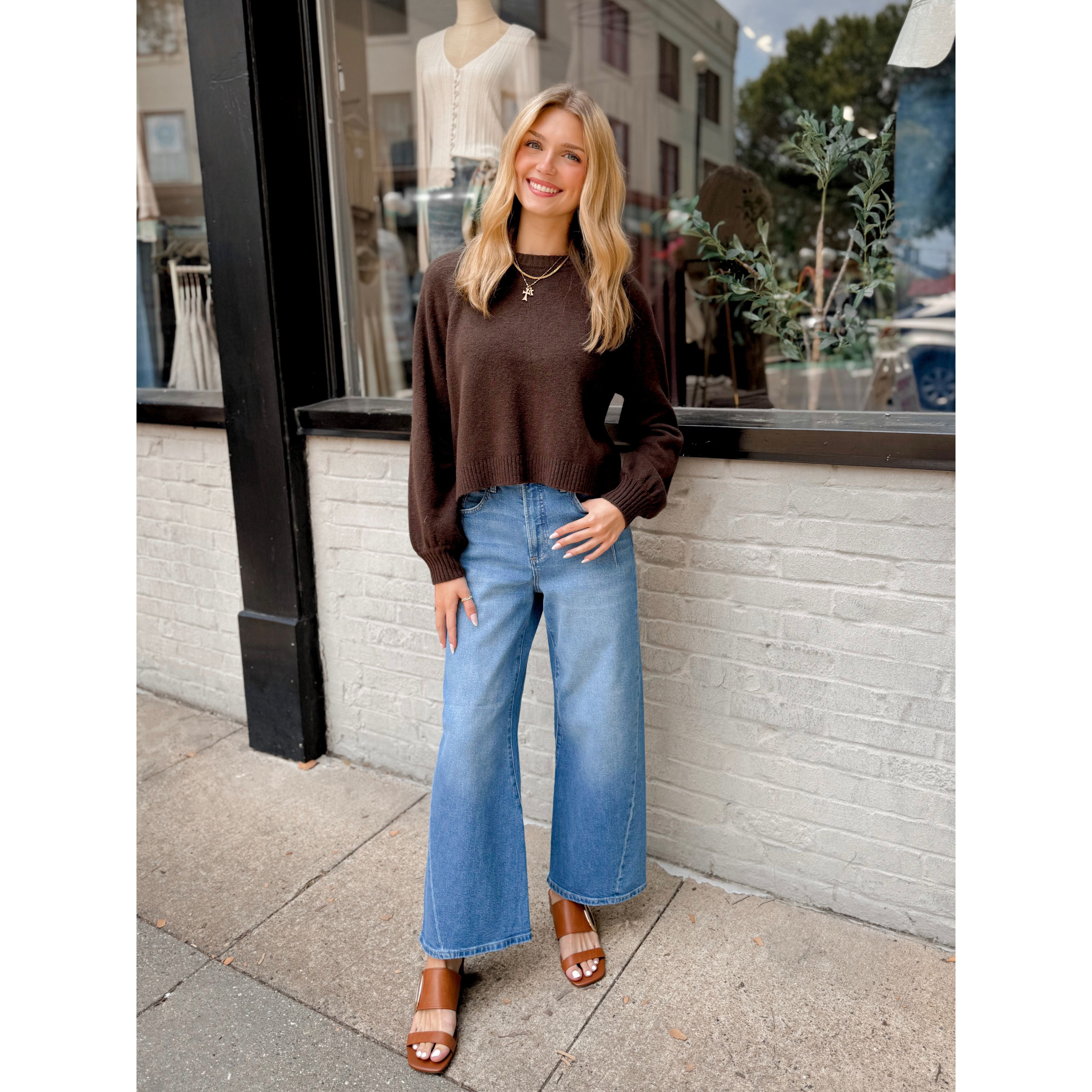 Coming Up Sweater | Dark Chocolate - Joanna A. Boutique