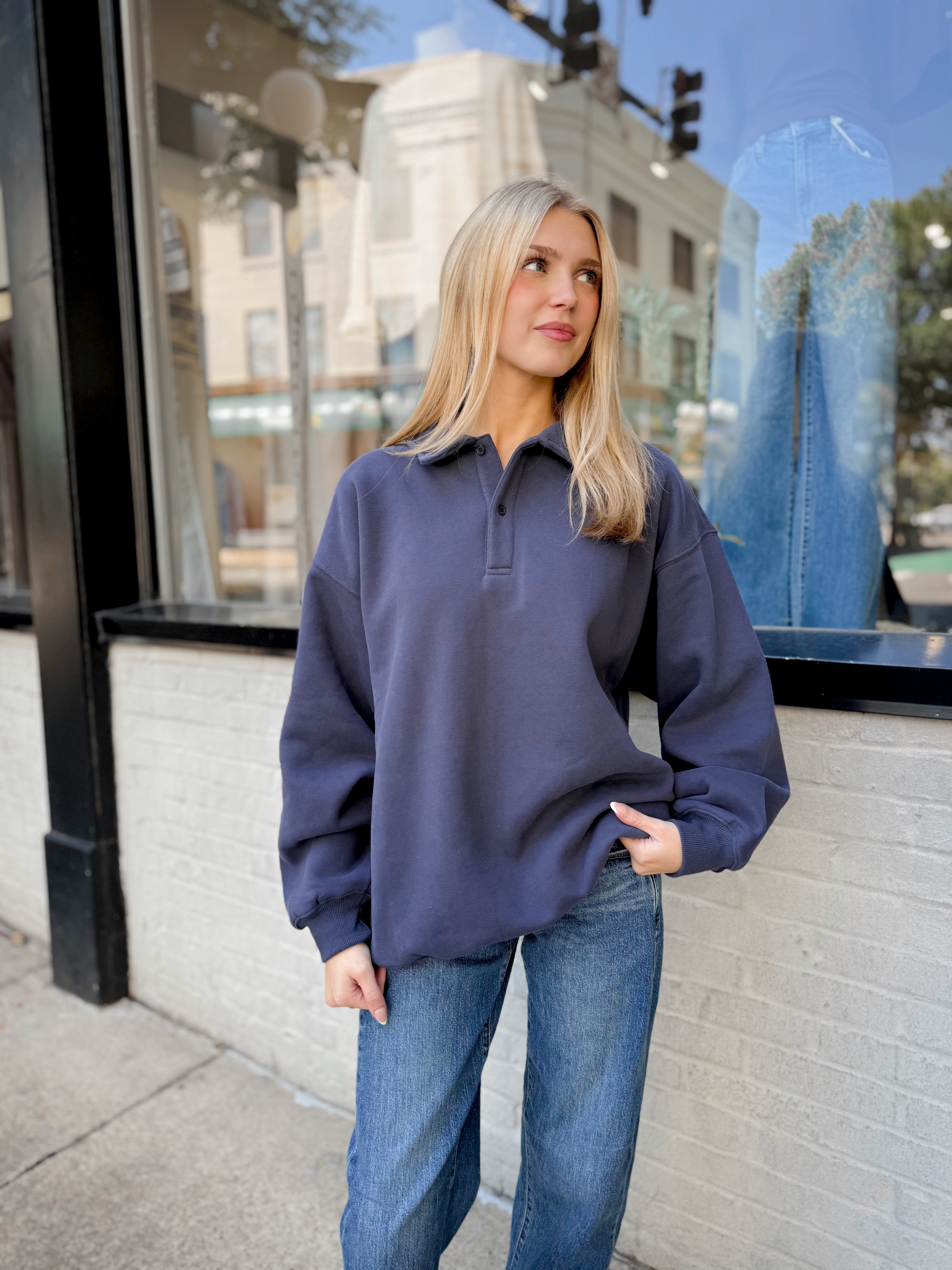 Airport Sweatshirt | Navy