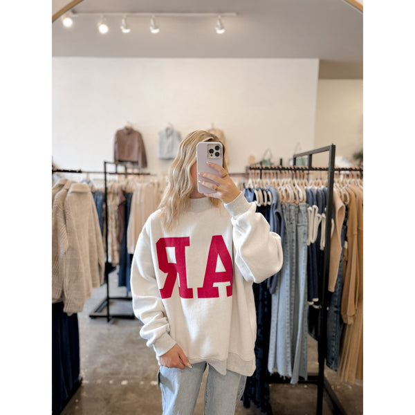 Arkansas Mock Crewneck - Joanna A. Boutique