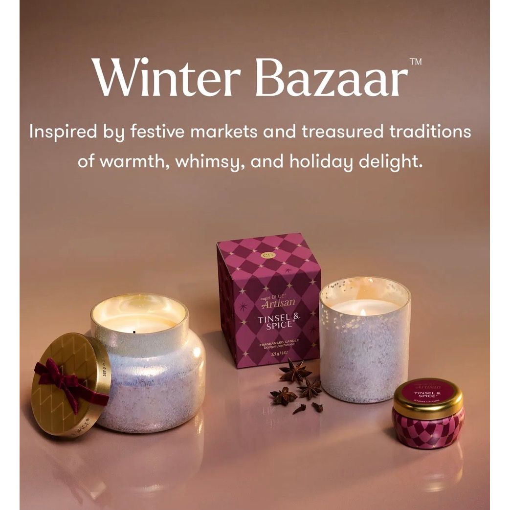 Tinsel & Spice Artisan Boxed Tumbler Candle - Joanna A. Boutique