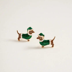 Holiday Dachshund Earrings - Joanna A. Boutique