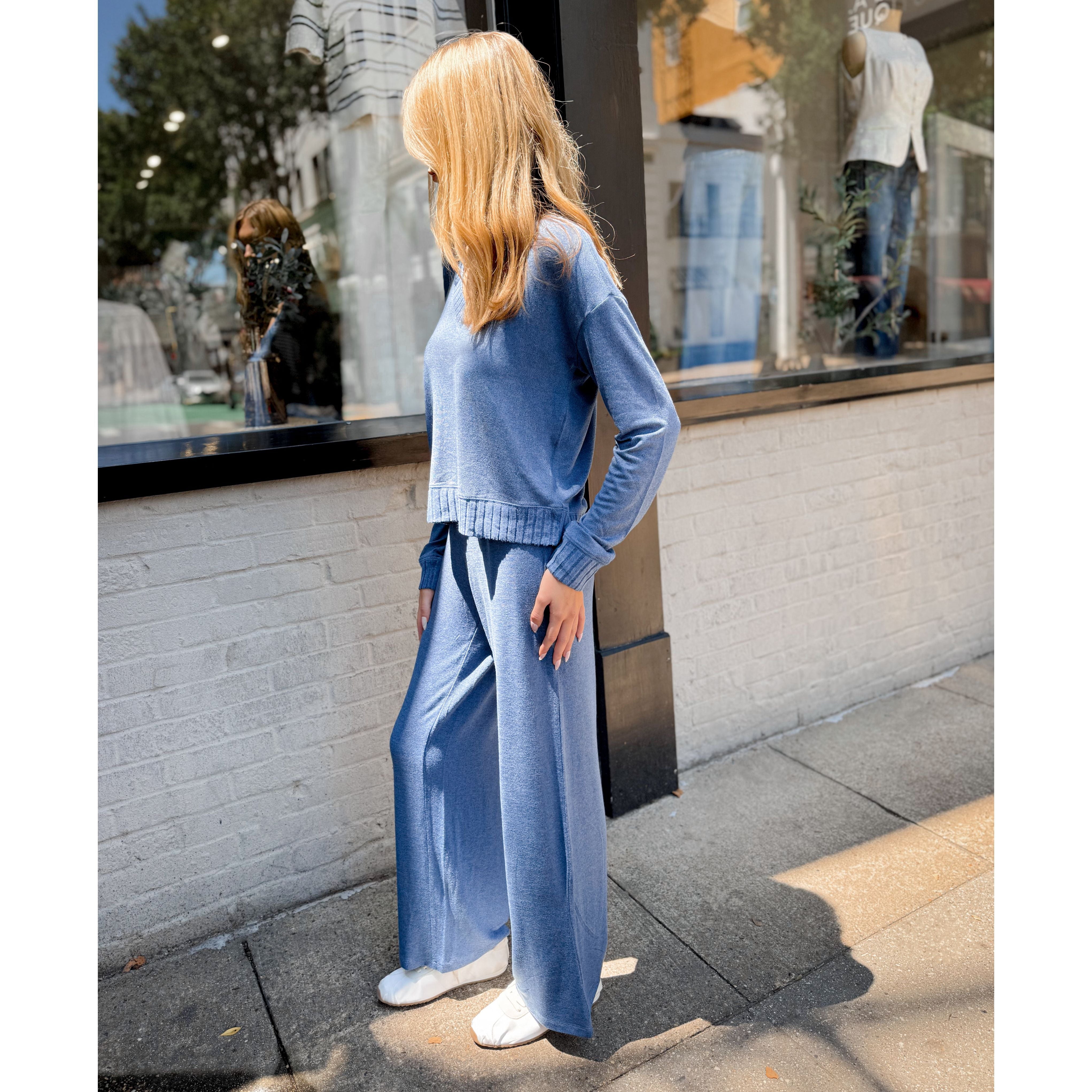 Dawn Smocked Pant | True Navy - Joanna A. Boutique