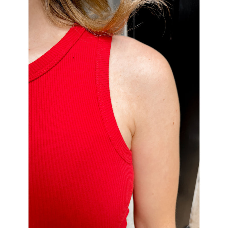 Hadley Rib Tank | Cabana Red