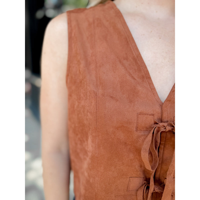 Regal Suede Vest - Joanna A. Boutique