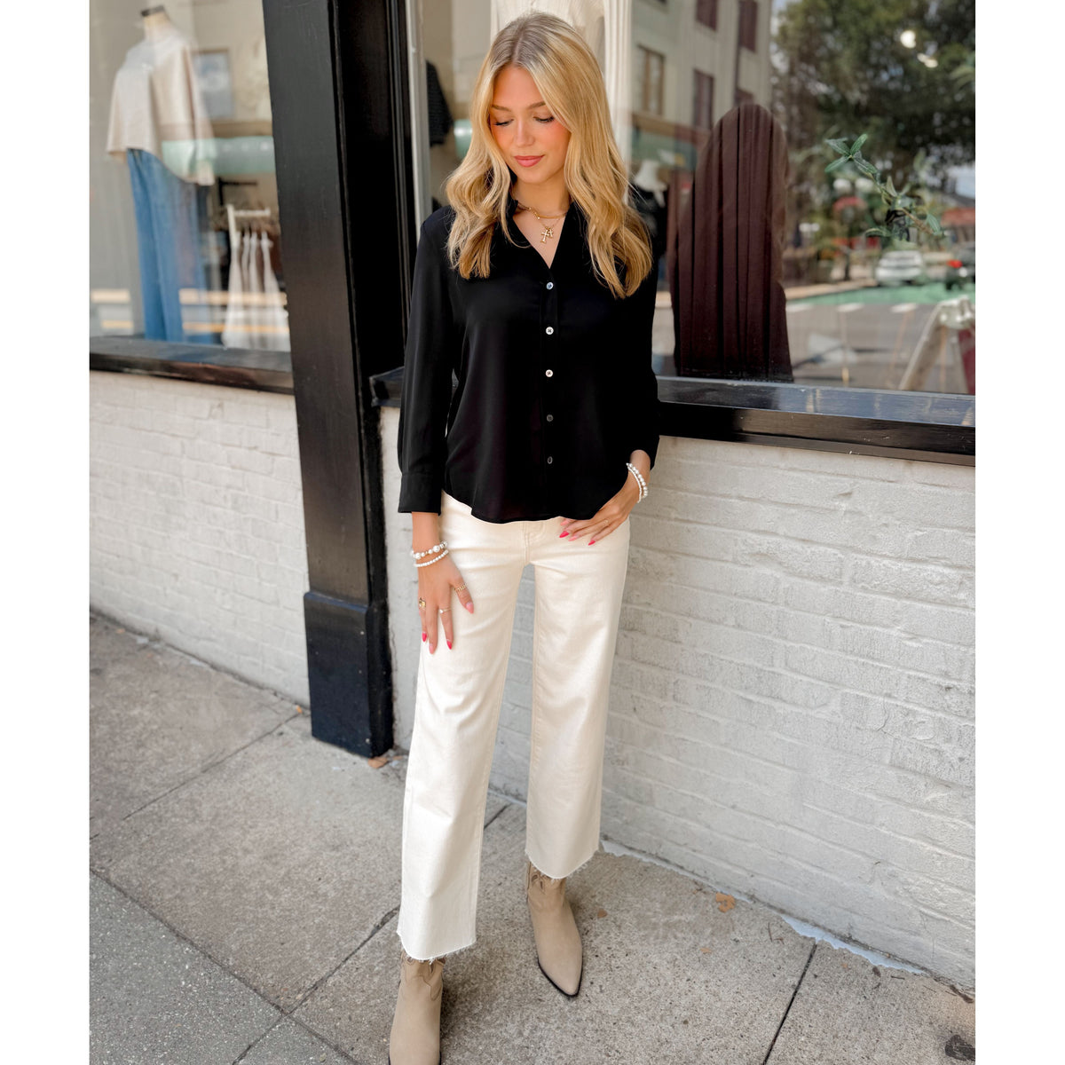 Julie Button Down - Joanna A. Boutique