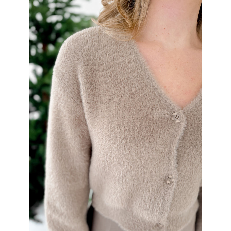 Sadira Fluffy Cardigan | Moonlight