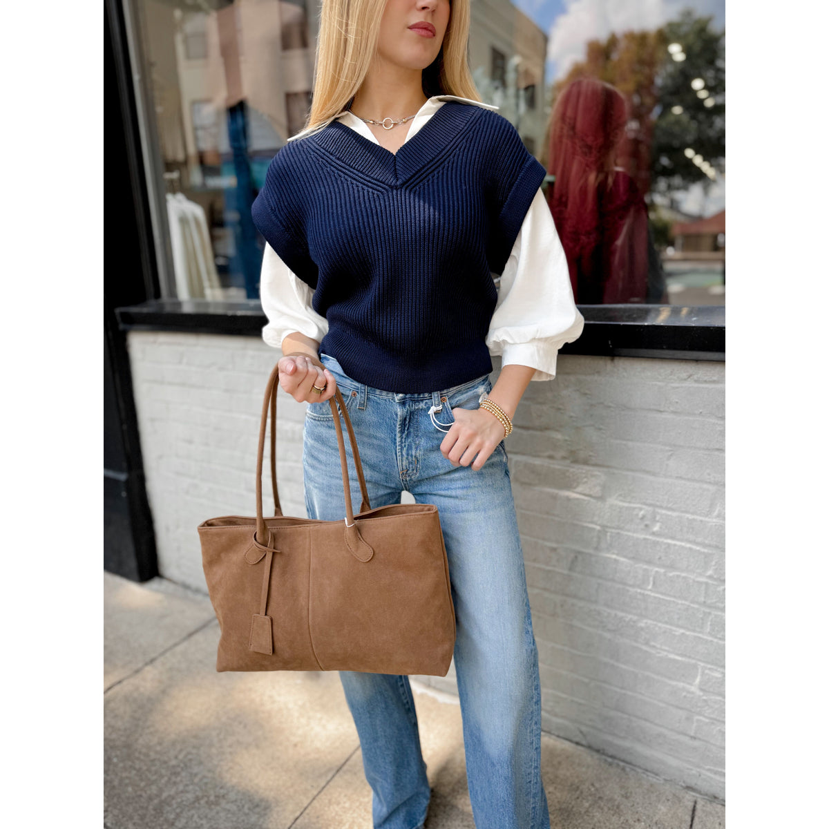 Maria Twofer Sweater Vest - Joanna A. Boutique