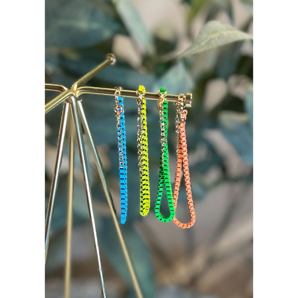 18K Gold Filled Colorful Box Chain Bracelet - Joanna A. Boutique