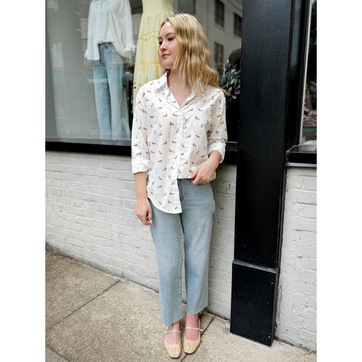 Dog Park Button Up - Joanna A. Boutique