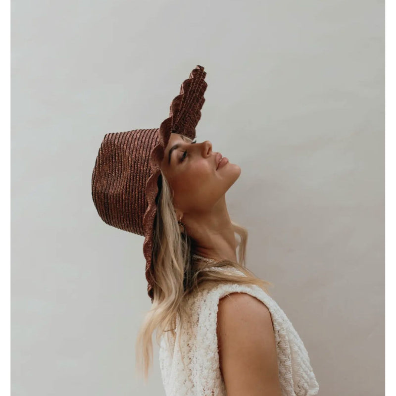 Nalu Wide Brim Straw Hat | Brown - Joanna A. Boutique