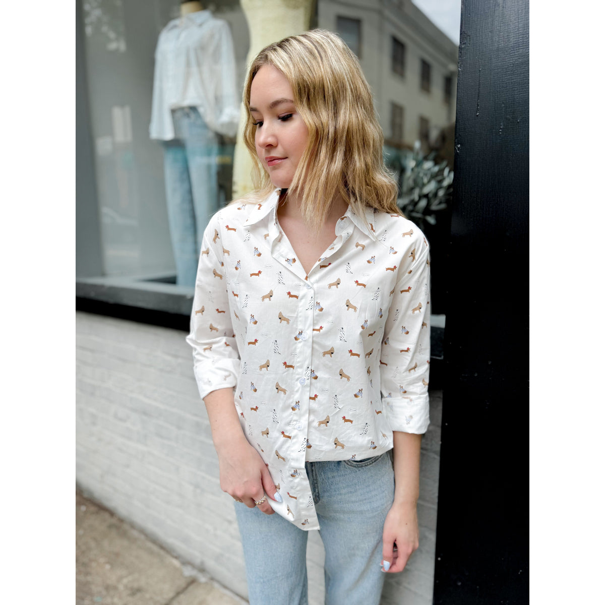 Dog Park Button Up - Joanna A. Boutique