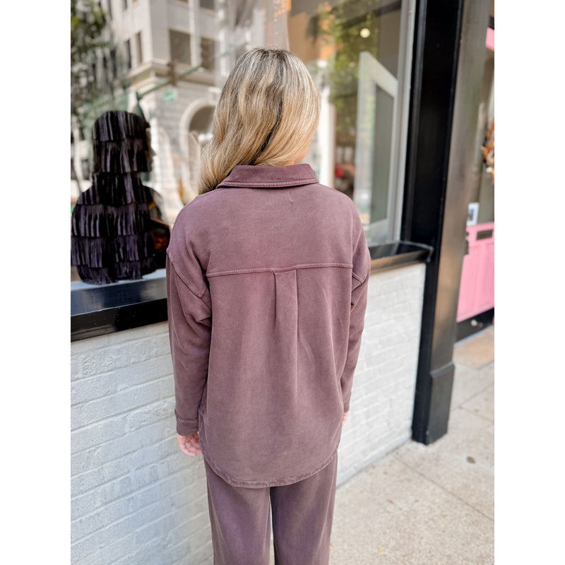 All Day Knit Jacket | Chocolate Cherry