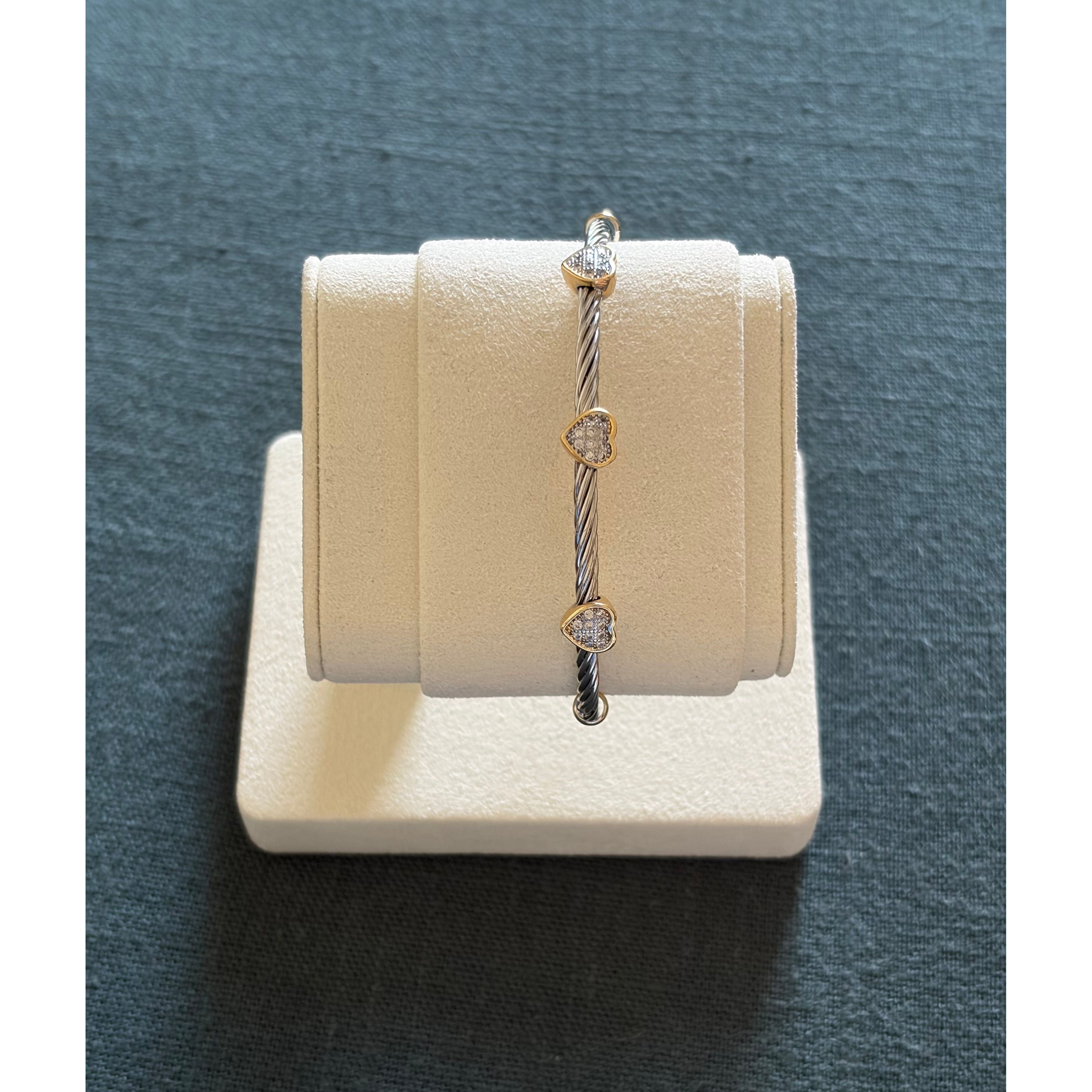 Heart Stack Bracelet - Joanna A. Boutique