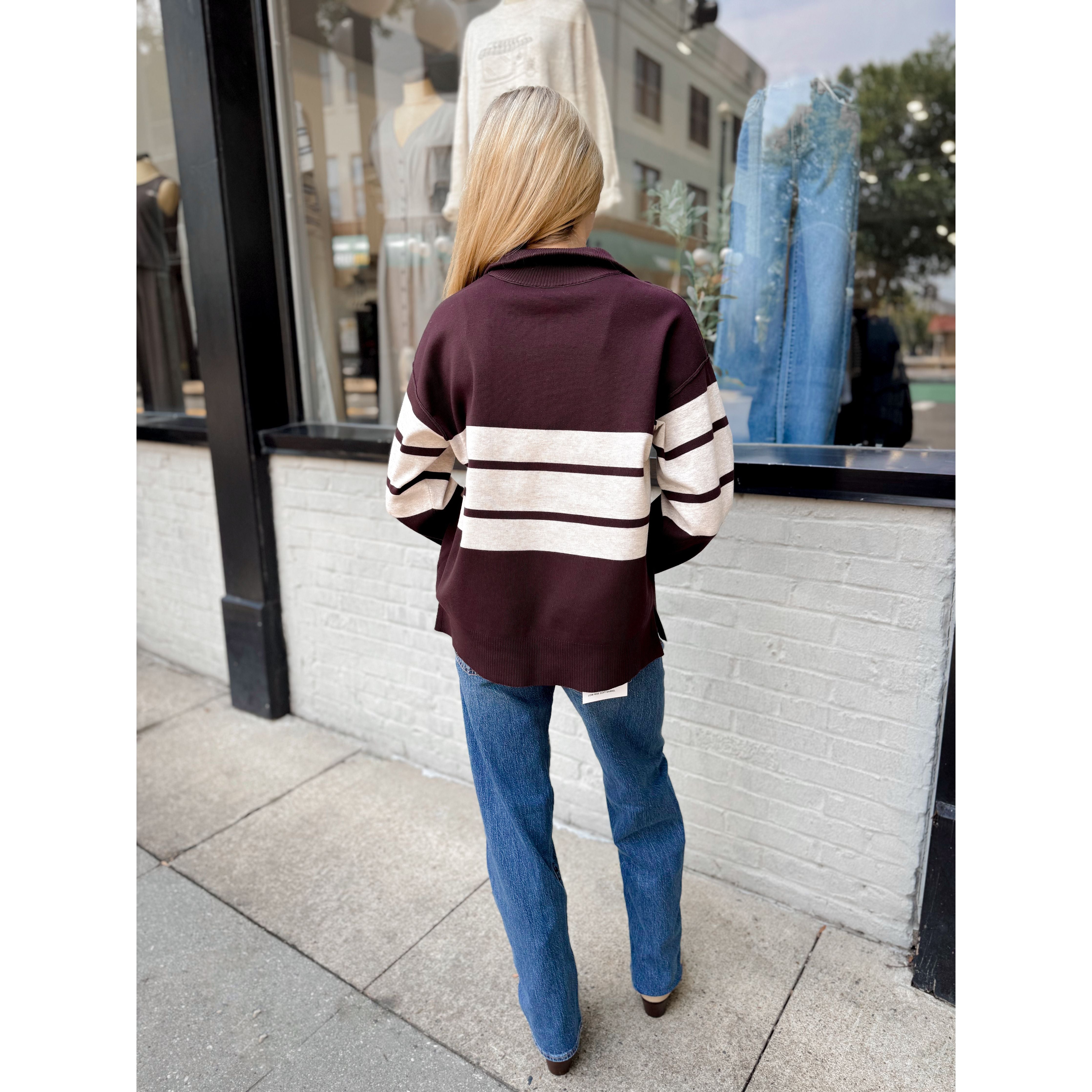 Idris Striped Sweater - Joanna A. Boutique