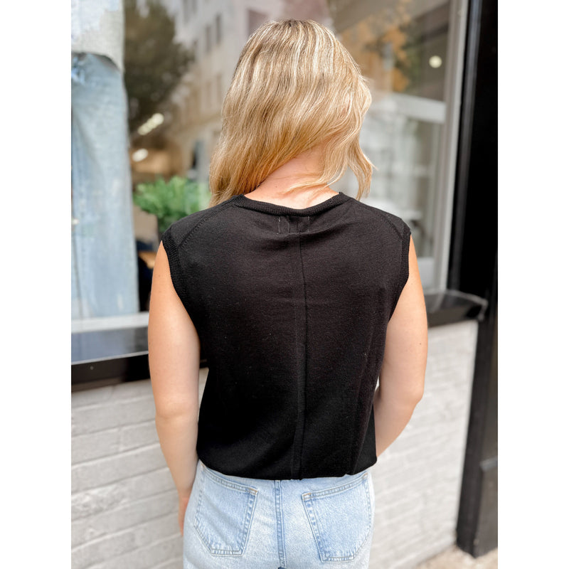 Sophie Cashmere Vest | Black