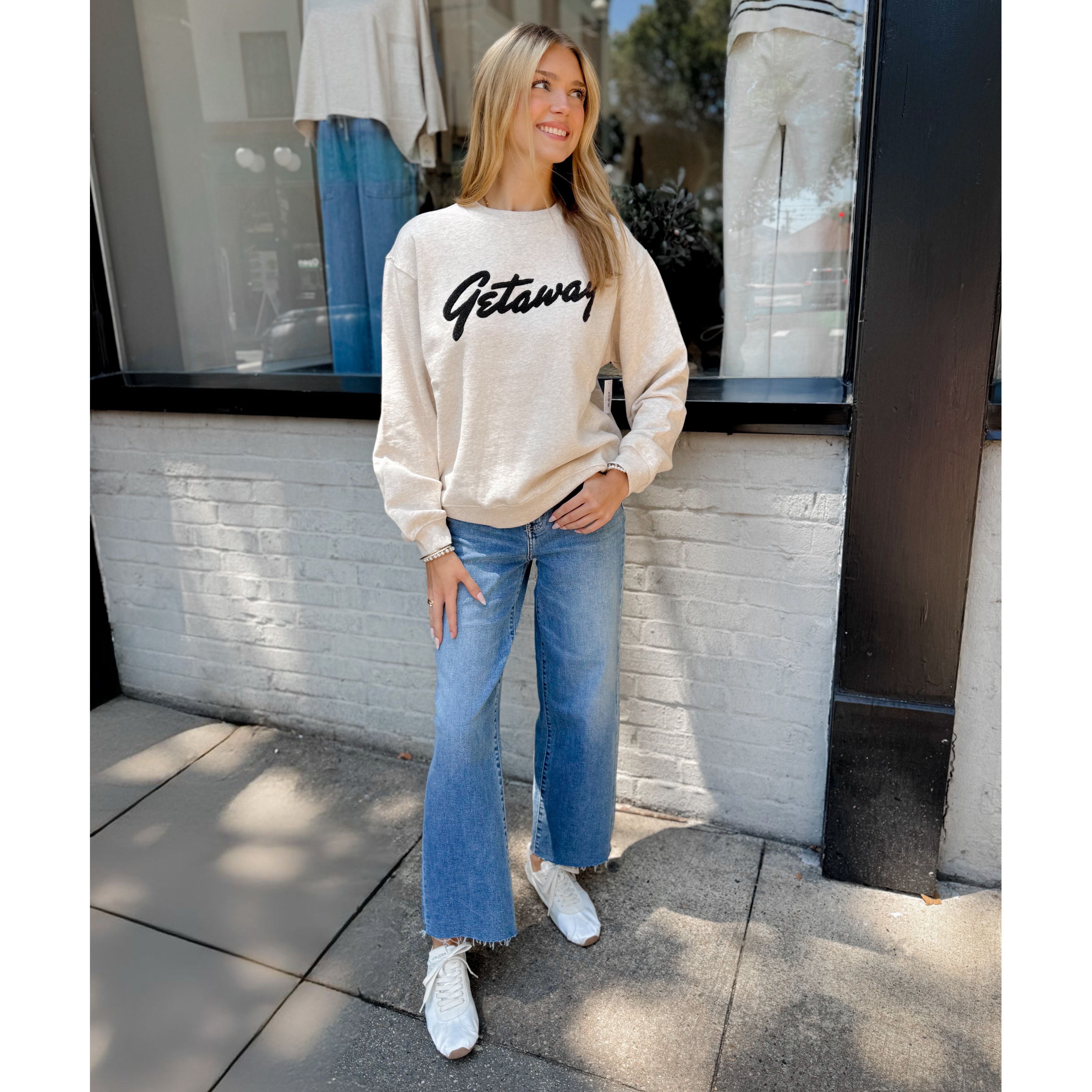Getaway Boyfriend Sweatshirt - Joanna A. Boutique
