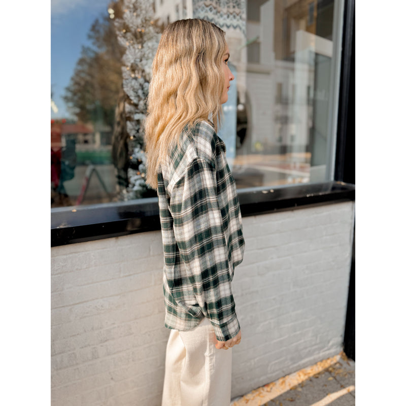 River Plaid Button Up | Garland Green